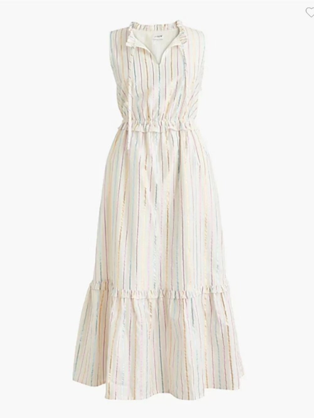 J.Crew Shimmer Tie-Front Midi Dress, size 0